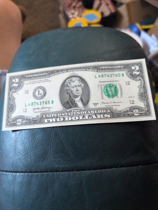 $2 UNC ladder note