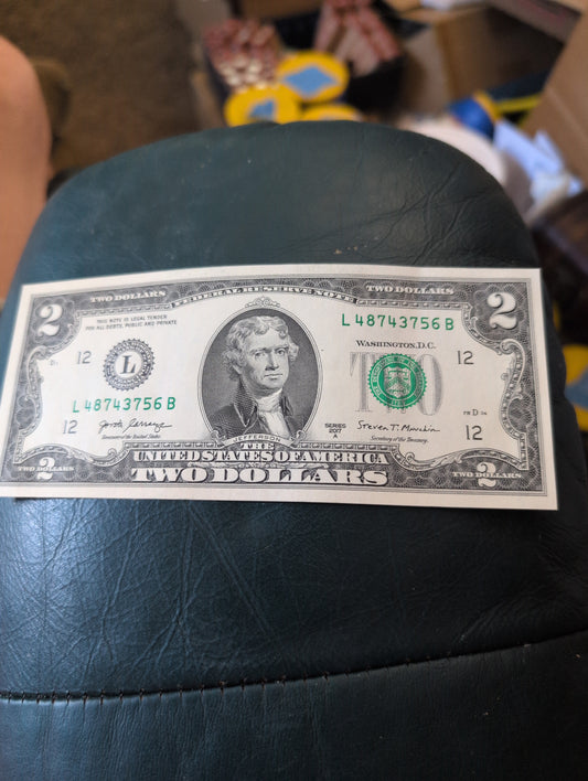 $2 Crisp UNC ladder note rare