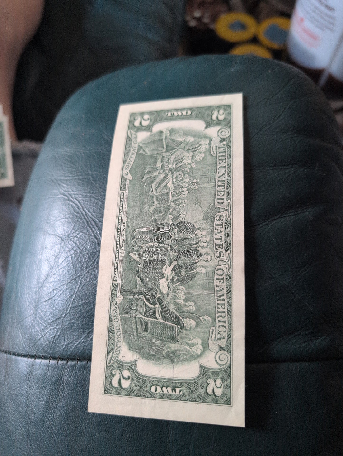 $2 Crisp UNC note with low Serial number and (6) 0s on it